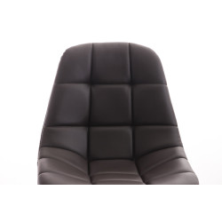 Chaise de bureau Emil, cuir artificiel brun