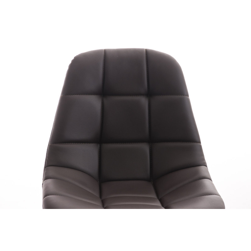 Chaise de bureau Emil, cuir artificiel brun
