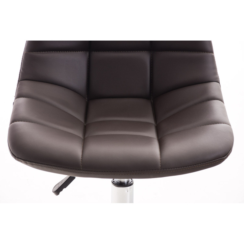 Chaise de bureau Emil, cuir artificiel brun