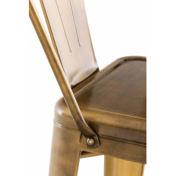 Conjunto de 2 banquetas de bar Aiden douradas