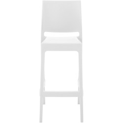 Ensemble de 2 tabourets de bar Maya blancs