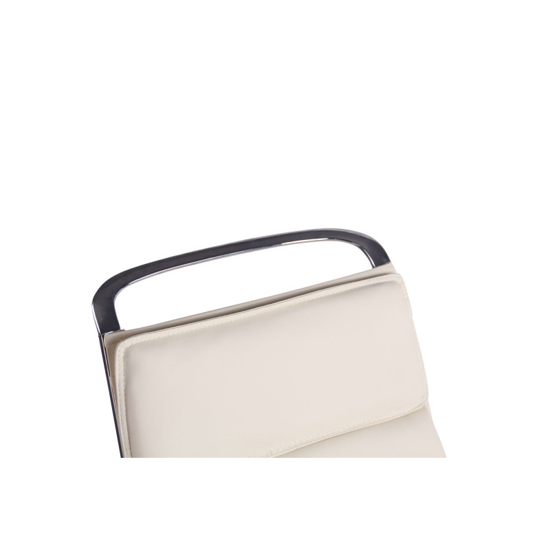 Chaise de bureau Bedford en cuir artificiel crème