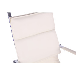 Chaise de bureau Bedford en cuir artificiel crème