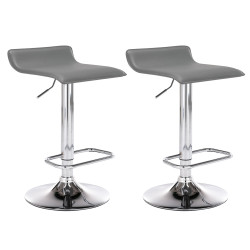 Ensemble de 2 tabourets de bar gris Dyn