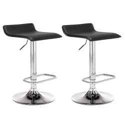 Conjunto de 2 banquetas de bar Dyn pretas