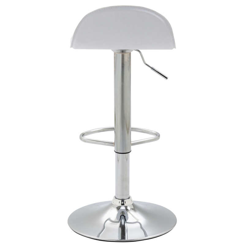 Ensemble de 2 tabourets de bar Lana V2 chromés blancs