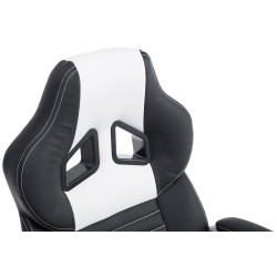 Chaise de bureau Pedro noir/blanc