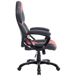 Chaise de bureau Pedro noir/rouge
