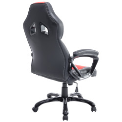 Chaise de bureau Pedro noir/rouge