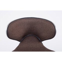 Ensemble de 2 tabourets de bar Las Vegas V2 en tissu marron chromé