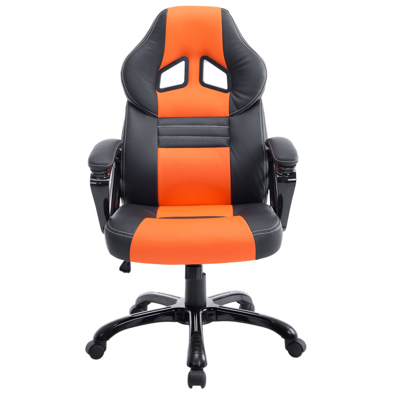 Chaise de bureau Pedro noir/orange