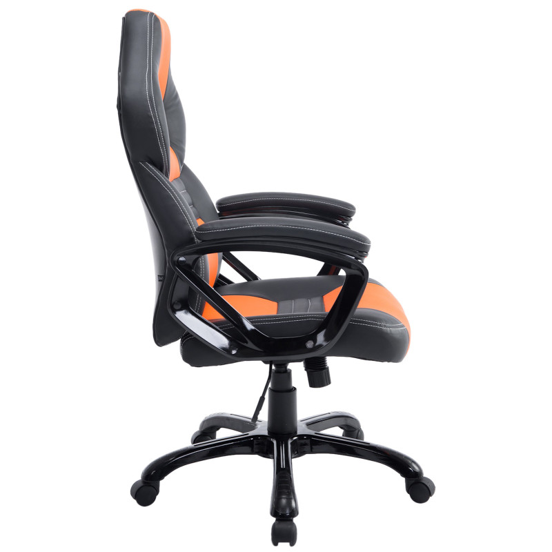 Chaise de bureau Pedro noir/orange