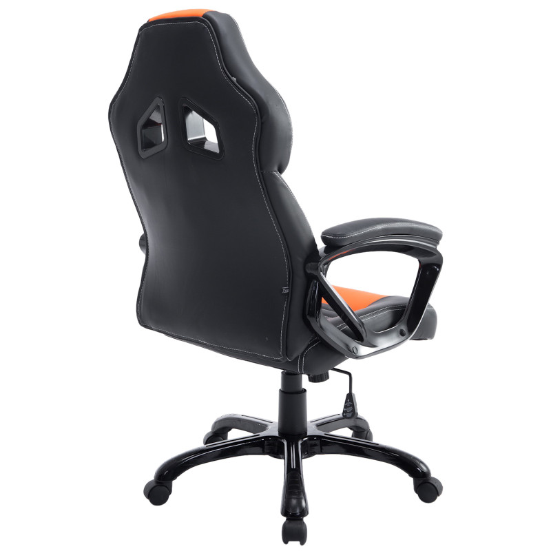 Chaise de bureau Pedro noir/orange