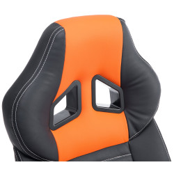 Chaise de bureau Pedro noir/orange