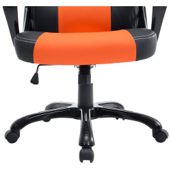 Chaise de bureau Pedro noir/orange