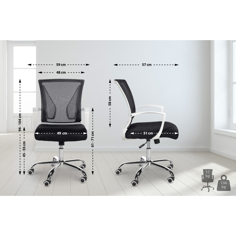 Chaise de bureau Tracy C noir