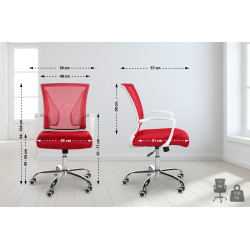 Chaise de bureau Tracy C rouge
