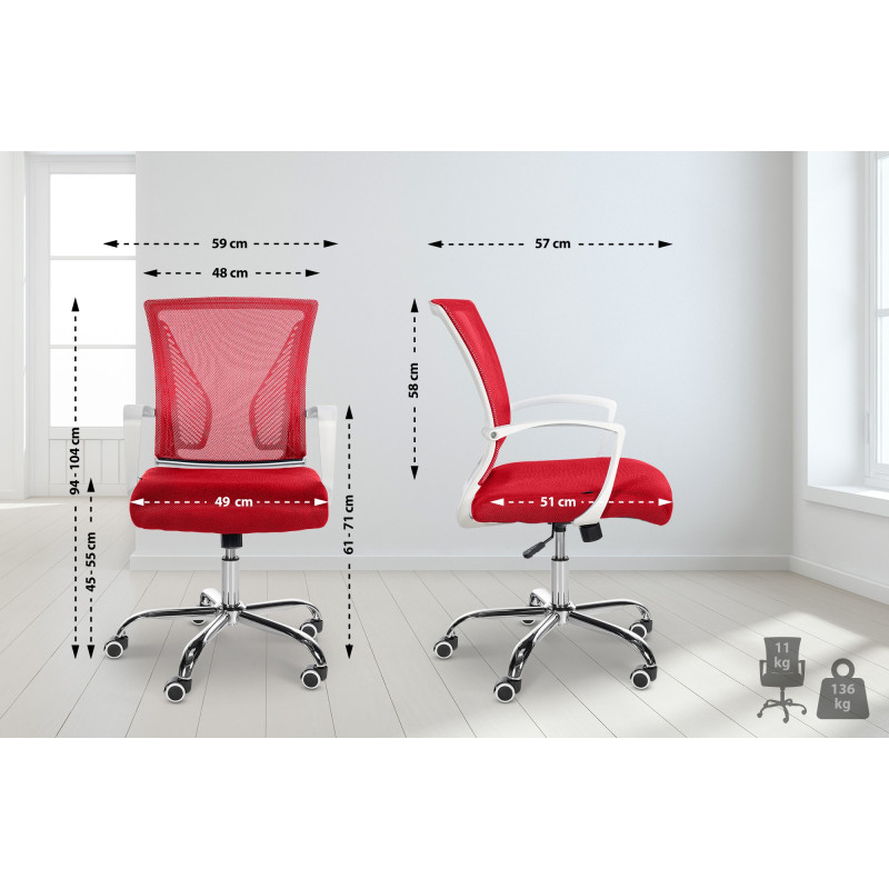 Chaise de bureau Tracy C rouge