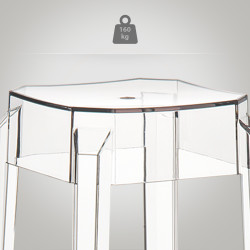 Ensemble de 2 tabourets de bar Fox, transparents