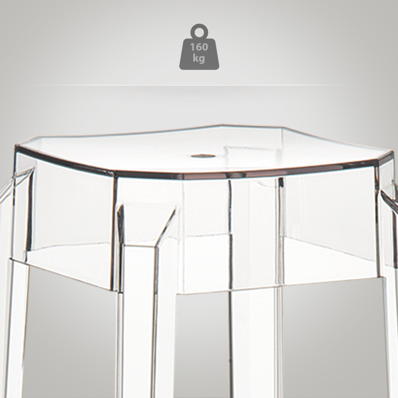 Conjunto de 2 banquetas Fox, transparentes