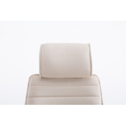 Chaise de bureau en tissu Rako crème