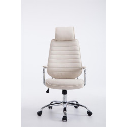 Chaise de bureau en tissu Rako beige