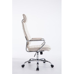 Chaise de bureau en tissu Rako beige