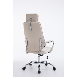 Chaise de bureau en tissu Rako beige