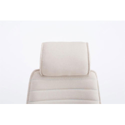 Chaise de bureau en tissu Rako beige