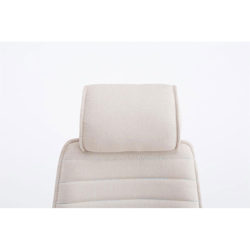 Chaise de bureau en tissu Rako beige