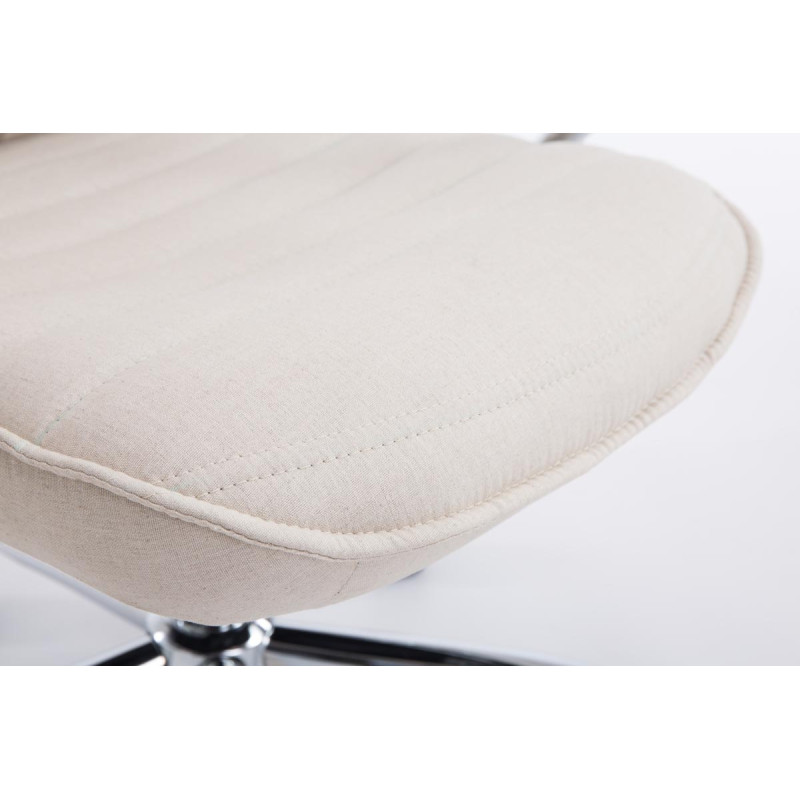 Chaise de bureau en tissu Rako beige