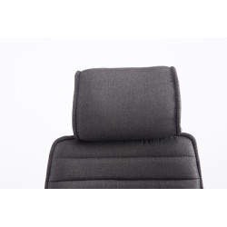 Chaise de bureau en tissu Rako gris foncé