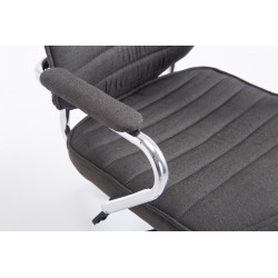 Chaise de bureau en tissu Rako gris foncé
