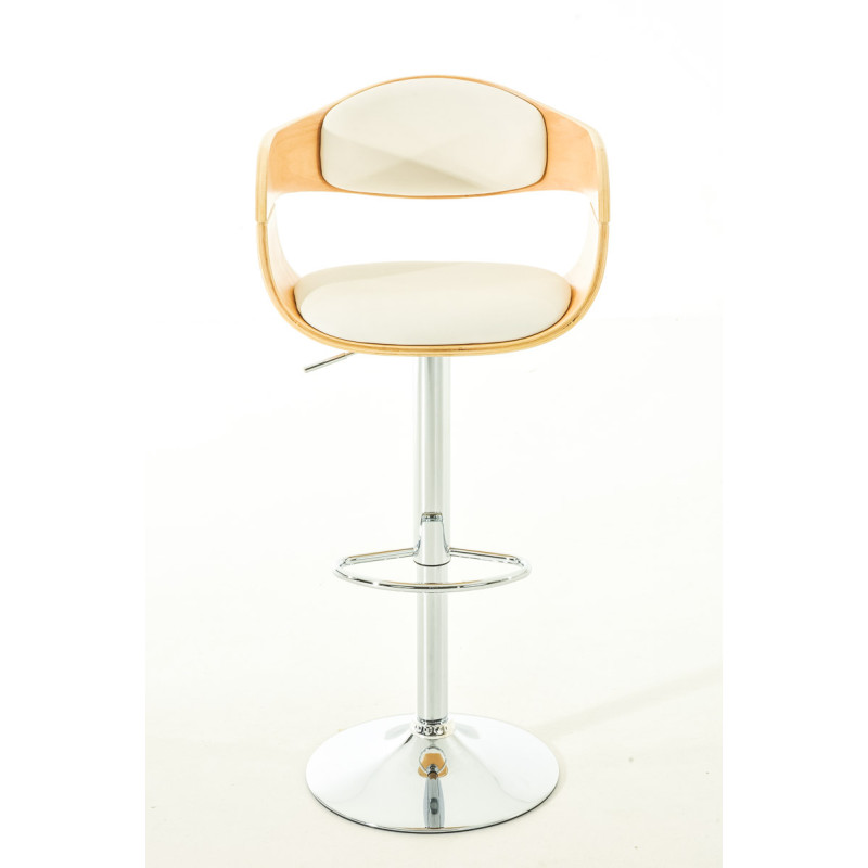 Set di 2 sgabelli da bar Kingston C, similpelle, naturale/bianco