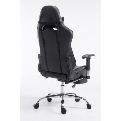 Chaise de bureau de course Limit avec repose-pieds noir/gris