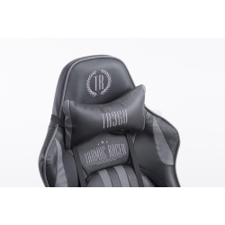 Chaise de bureau de course Limit avec repose-pieds noir/gris