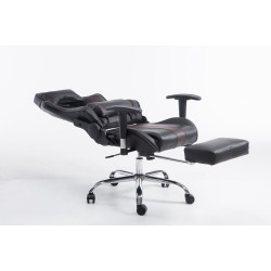 Chaise de bureau de course Limit avec repose-pieds noir/marron