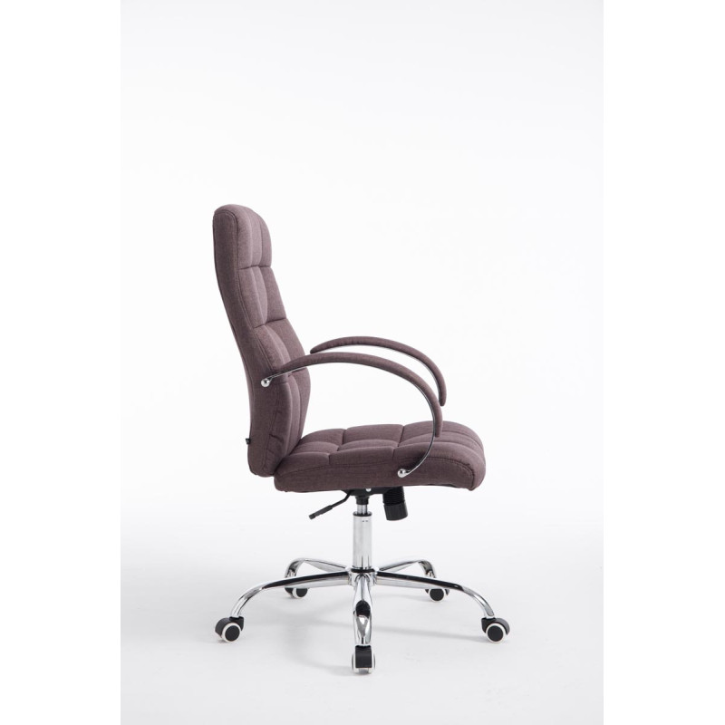 Chaise de bureau en tissu Mikos brun