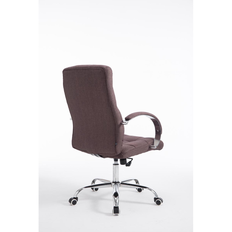 Chaise de bureau en tissu Mikos brun