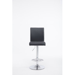 Ensemble de 2 tabourets de bar Cologne, similicuir, chrome, noir