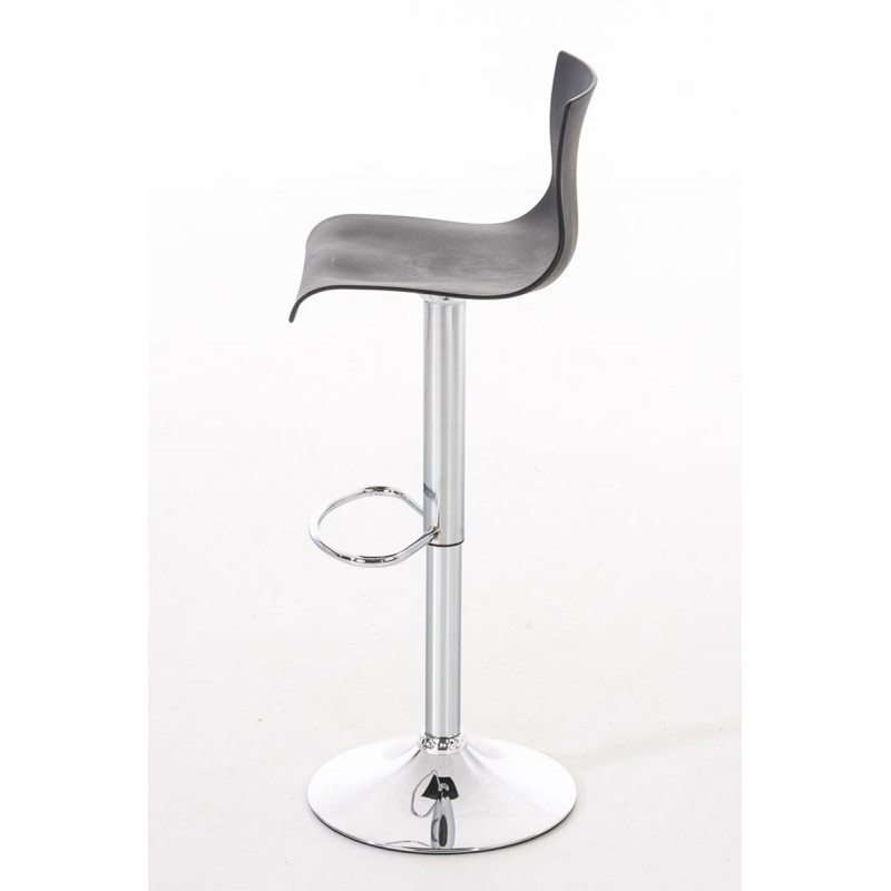 Lot de 2 tabourets de bar Hoover, en plastique chromé noir.