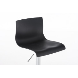 Set di 2 sgabelli da bar Hoover, plastica, cromati, neri