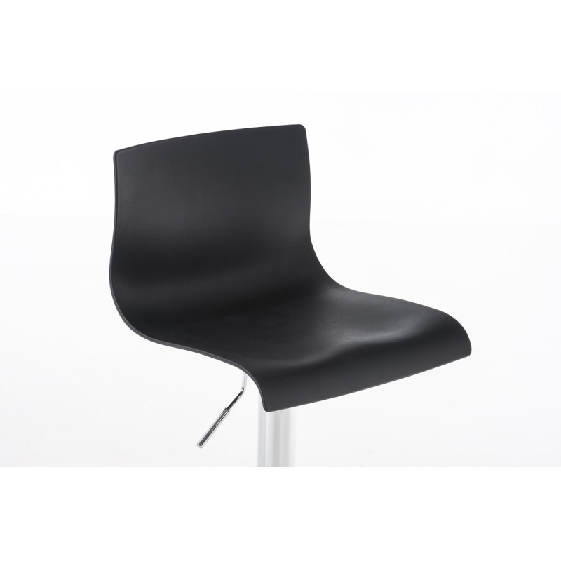 Lot de 2 tabourets de bar Hoover, en plastique chromé noir.