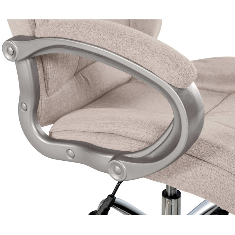 Chaise de bureau BIG Apollo en tissu crème