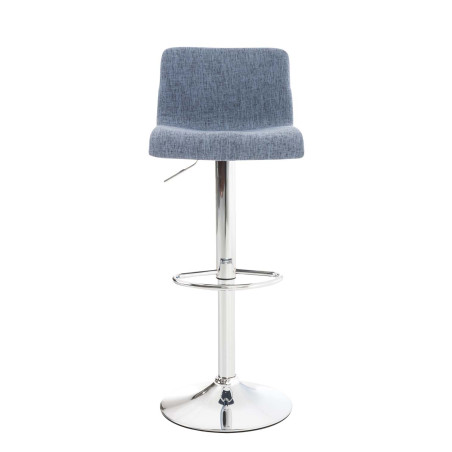 Set di 2 sgabelli da bar Hoover, tessuto, cromato, blu