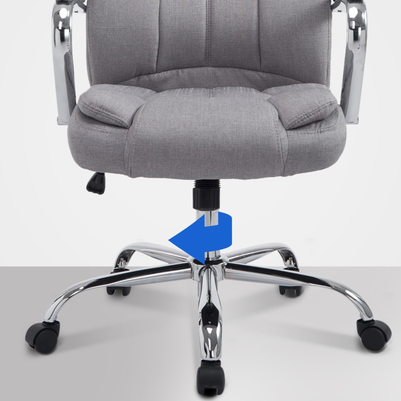Chaise de bureau BIG Xanthos en tissu gris