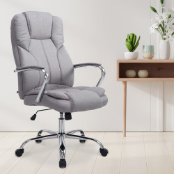 Chaise de bureau BIG Xanthos en tissu gris