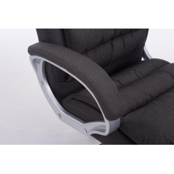 Chaise de bureau BIG Vancouver en tissu gris foncé