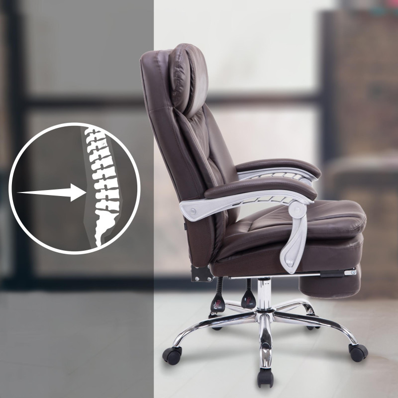 Chaise de bureau XL Troy brun