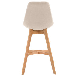 Conjunto de 2 banquetas de bar Cannes, em tecido creme natural.
